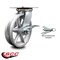 Service Caster 8 Inch V Groove Semi Steel Caster with Roller Bearing and Brake/Swivel Lock SCC SCC-35S820-VGR-SLB-BSL - alternate 3